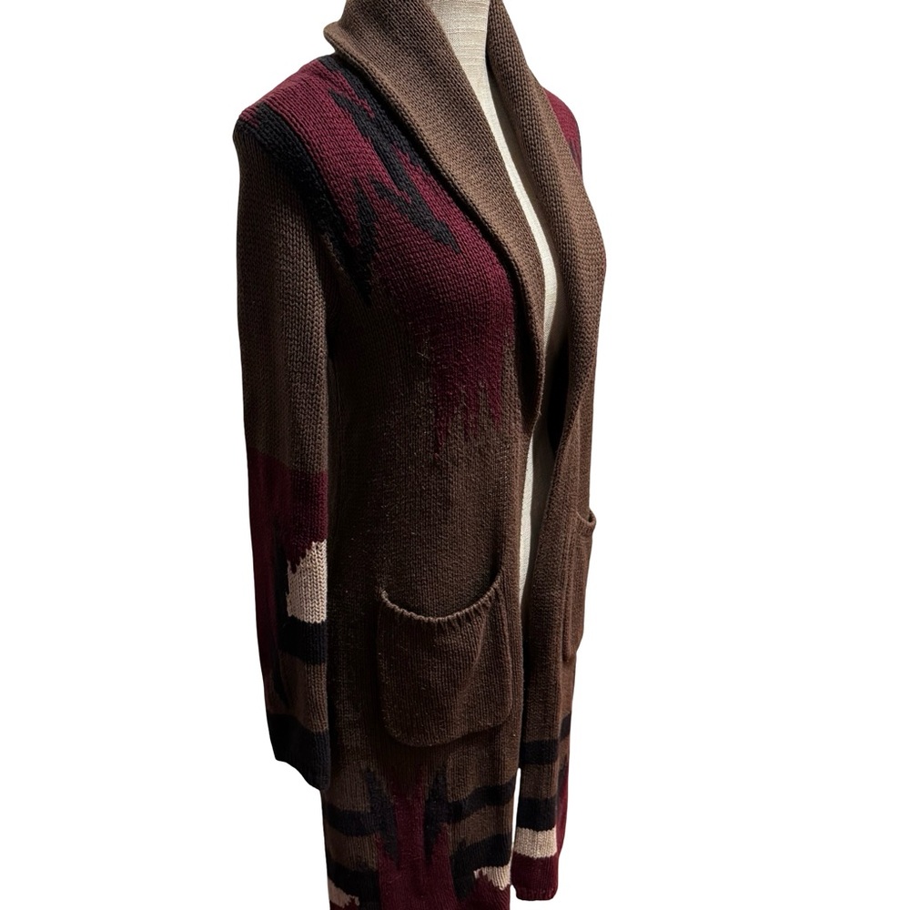 Shyanne Tribal Duster Cardigan with Cozy Shawl Collar - Picture 3 of 9